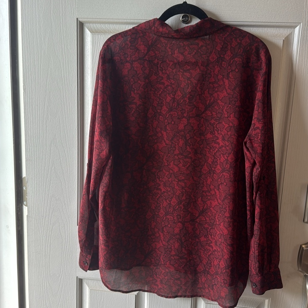 MICHAEL Michael Kors Red Button Down Shirt - Picture 4 of 4